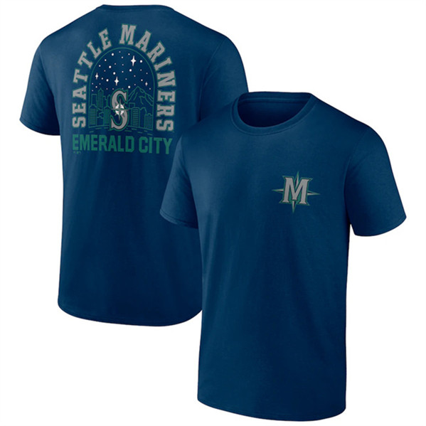 Men's Seattle Mariners Navy Iconic Bring It T-Shirt